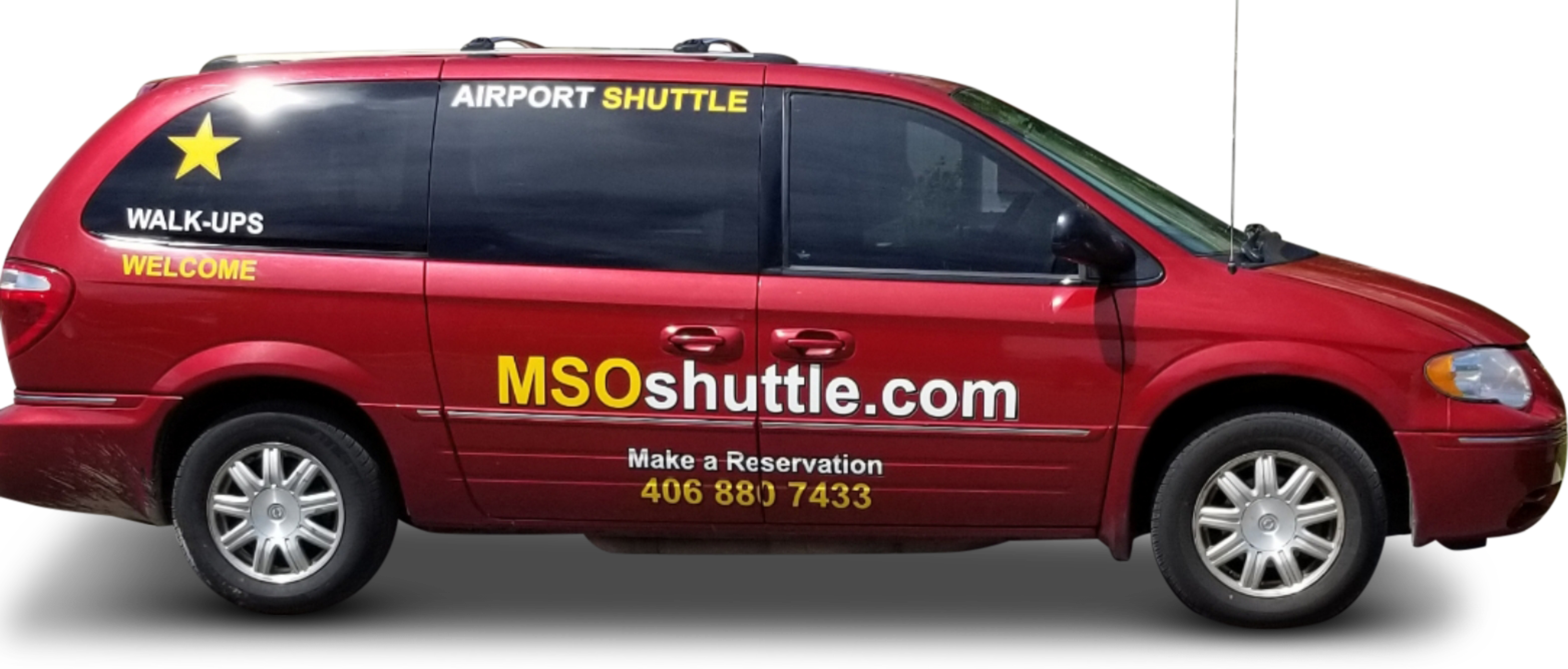 red vans airport shuttle